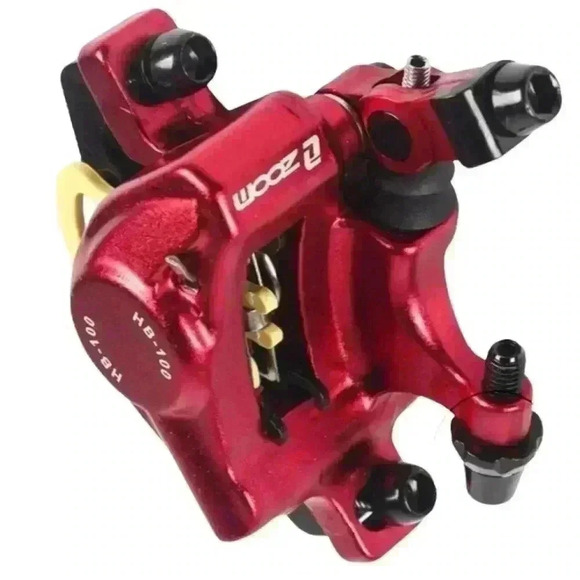 ZOOM XTECH HB100 Line Pulling Hydraulic Bike Disc Brake Calipers Front Red - Picture 6 of 11